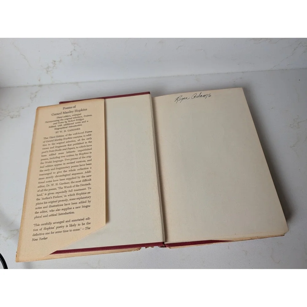 Poems of Gerard Manley Hopkins 1965 Oxford University Press Hardcover DJ